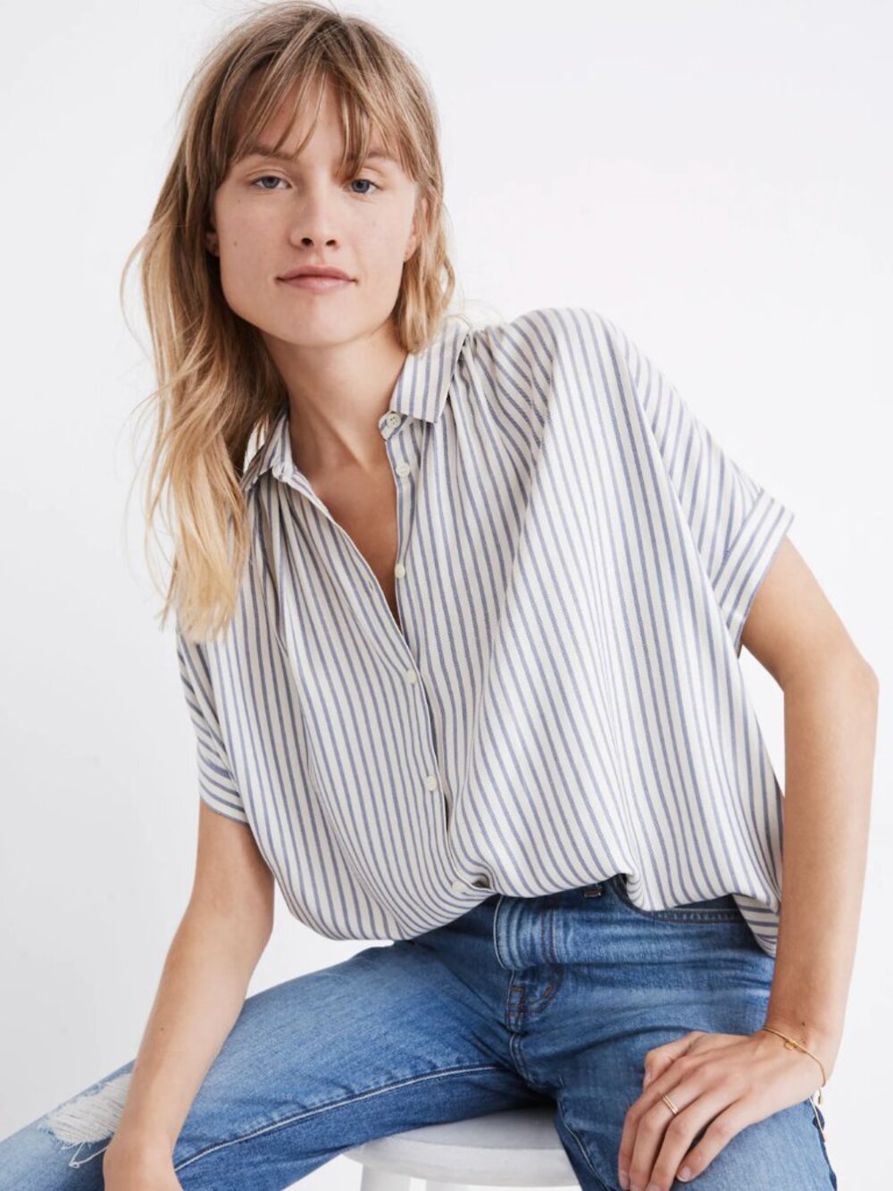 Madewell Striped Button-Up Shirt